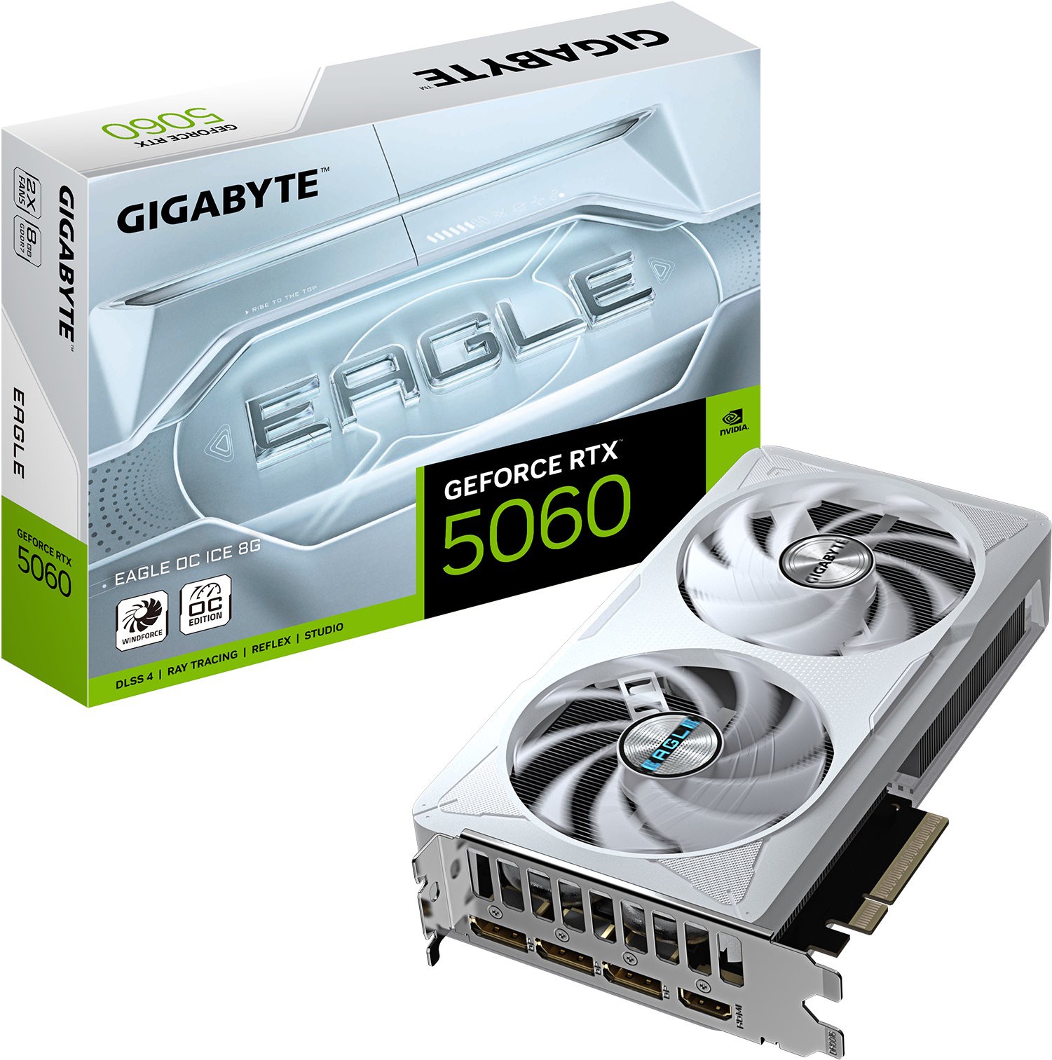 Видеокарта Gigabyte (GV-N5060EAGLEOC ICE-8GD) GeForce RTX 5060 8GB EAGLE ICE OC