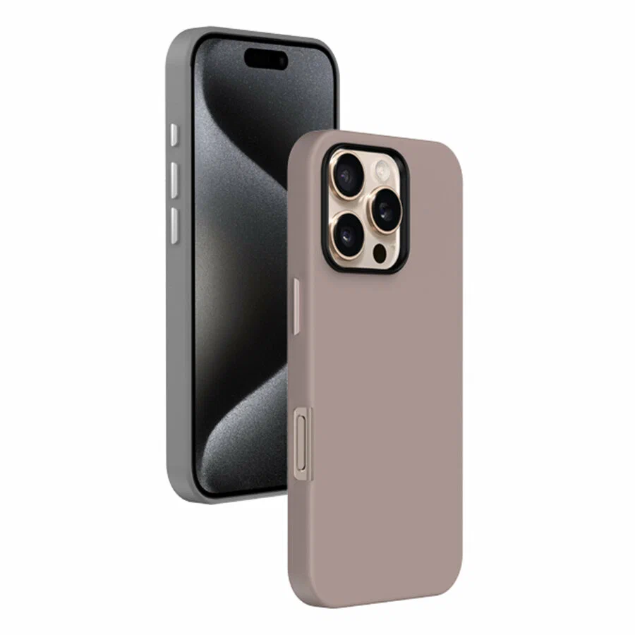 фото Чехол-накладка Kzdoo Mag Noble Collection MagSafe для Apple iPhone 16 Pro искусcтвенная кожа (светло-коричневый)