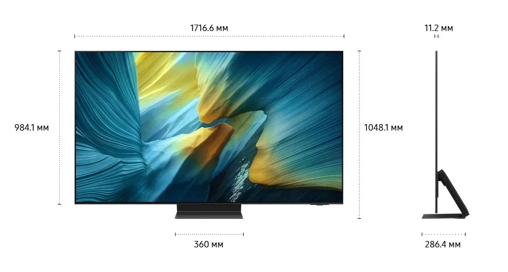 Телевизор Samsung QE77S95FAUXRU, 77", OLED 4K UHD, 144 Гц, Smart TV (Tizen) — фото 4