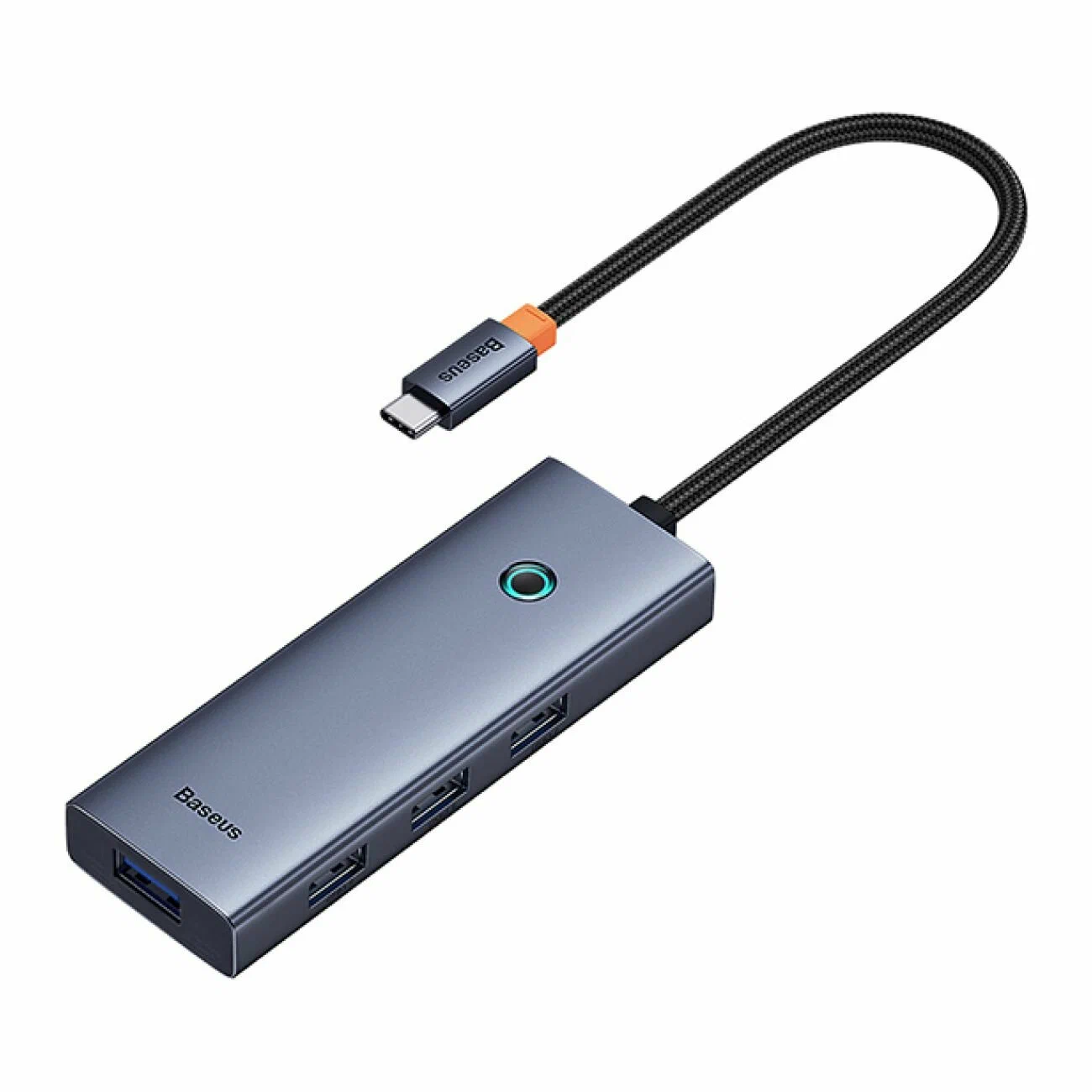 Адаптер Baseus UltraJoy 5 в 1 Type-C HUB на HDMI/USB 3.0*4 (BS-OH110) (Space Grey)