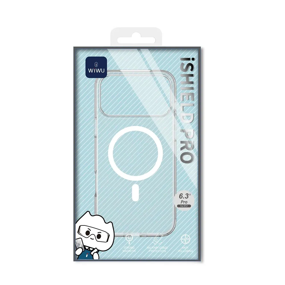 фото Чехол-накладка Wiwu iShield Pro Magsafe (MCC-101) для iPhone 17 Pro пластиковый (прозрачный)