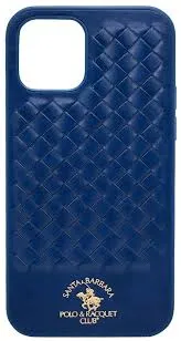 фото Чехол-накладка Santa Barbara Leather Case для iPhone 13 Pro Max натуральная кожа (синий)