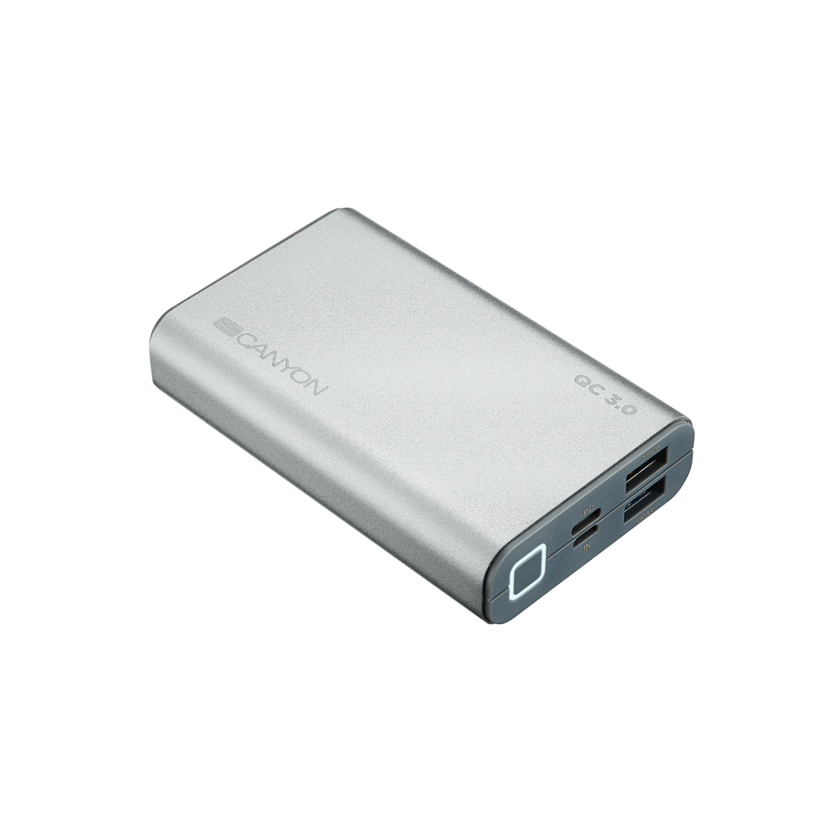 фото Внешний аккумулятор Canyon Li-Pol 10000mAh (CND-TPBQC10S) (серебристый)
