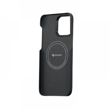 фото Чехол-накладка PITAKA MagEZ Case 3 для Apple iPhone 14 Pro Max карбоновый (кевлар) черно-серый в полоску