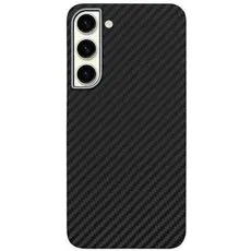фото Чехол-накладка Kzdoo Keivlar Case для Samsung Galaxy S24+ карбоновый (черно-серый в полоску)
