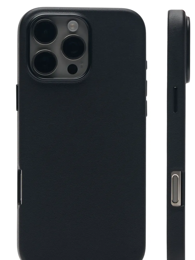 фото Чехол-накладка Kzdoo Mag Noble Collection MagSafe для Apple iPhone 16 Pro Max искусcтвенная кожа (черный)