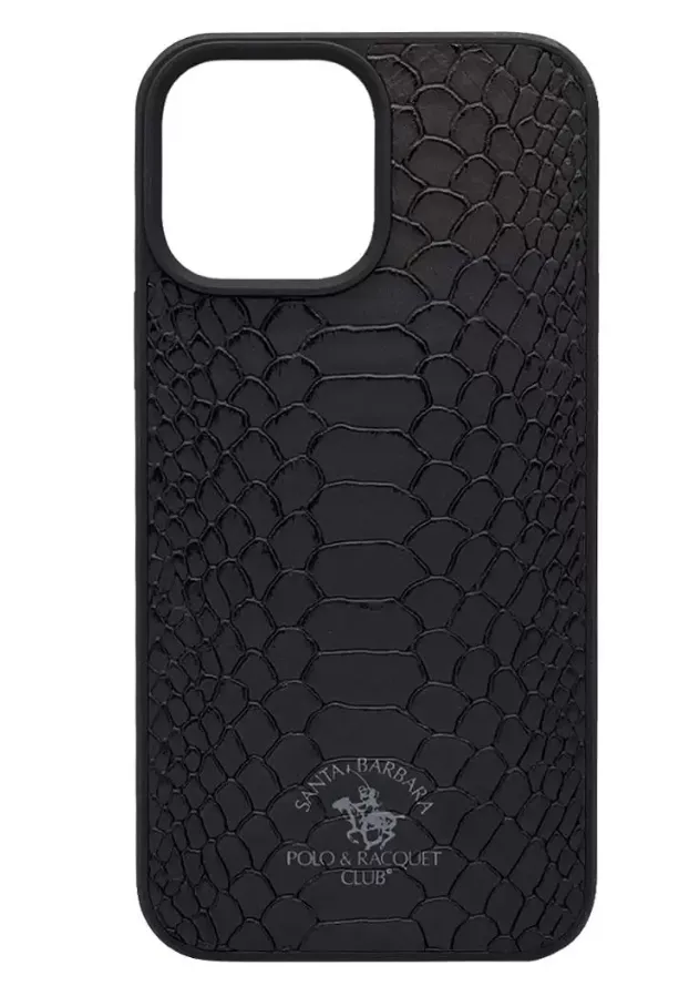 фото Чехол-накладка Santa Barbara Knight для iPhone 14 Pro Max натуральная кожа (черный)