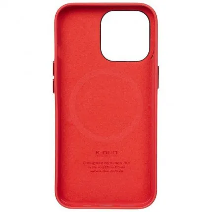 фото Чехол-накладка Kzdoo Mag Noble Collection MagSafe Series для Apple iPhone 14 Pro Max искусcтвенная кожа (красный)