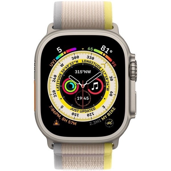 Apple Watch Ultra 49 mm LTE Titanium Case Yellow/Beige Trail Loop (S/M) Б/У (Отличное состояние)