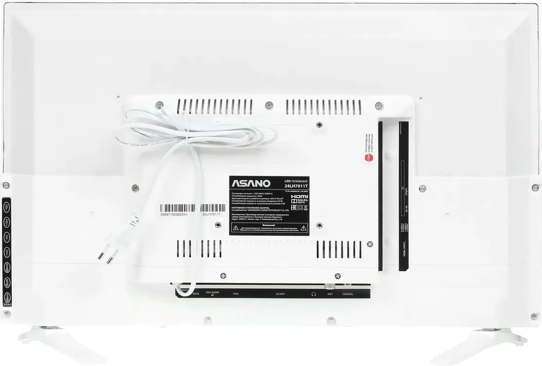 Телевизор Asano 24LH7011T, 24", LED HD, 60 Гц, Smart TV (Android TV), белый — фото 2