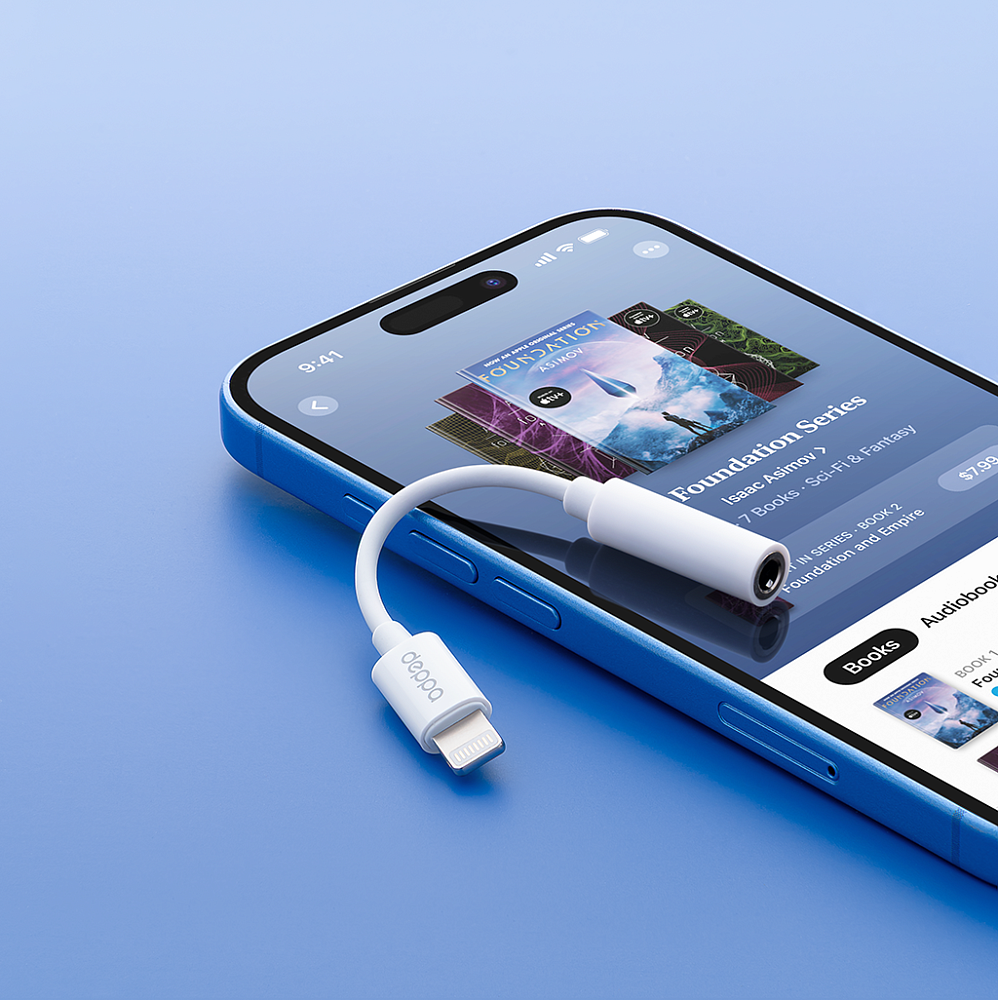 фото Адаптер Deppa (72404) Lightning/Jack 3.5mm (белый)