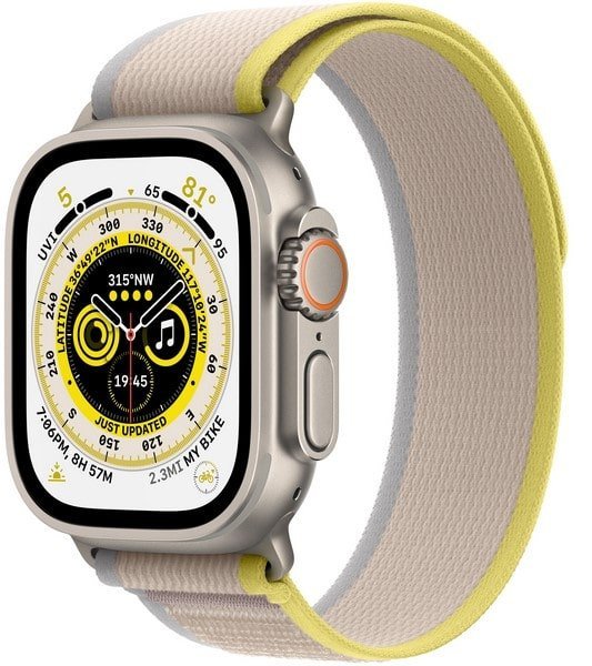 Apple Watch Ultra 49 mm LTE Titanium Case Yellow/Beige Trail Loop (S/M) Б/У (Отличное состояние)