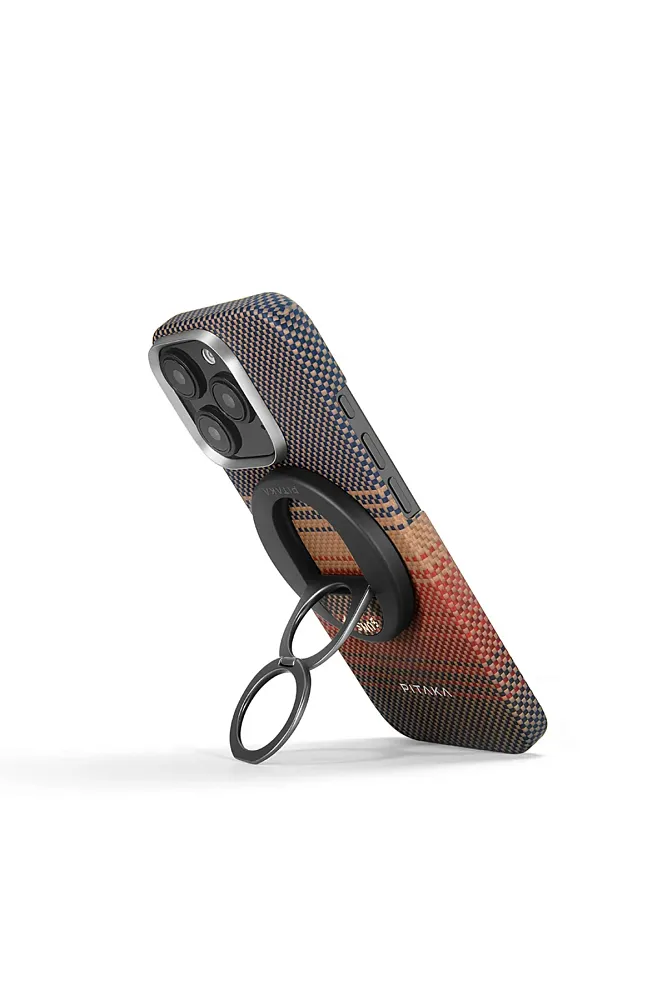 фото Чехол PITAKA Tactile Woven Case & Grip 3 для iPhone 16 Pro Max карбоновый (арамид) Sunset