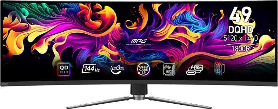 Монитор MSI MPG 491CQP, 49", QD-OLED 5120×1440, 144 Гц, 0.03 мс, изогнутый — фото 5