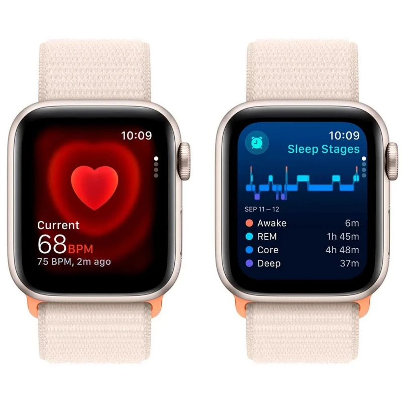 Apple Watch SE Gen 2 40mm (GPS) Starlight Aluminum Case with Starlight Sport Band (S/M) (MNT33/MR9U3) — фото 10