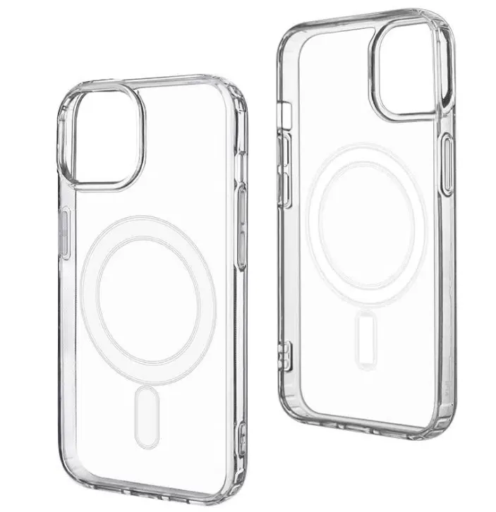 фото Чехол-накладка Clear Case Magsafe для iPhone 15 Pro пластиковый (прозрачный)