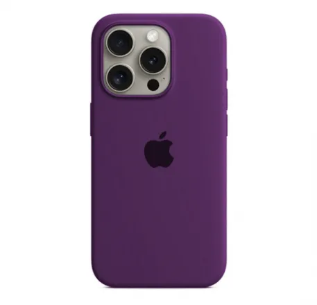 фото Чехол-накладка Silicone Case Series для Apple iPhone 15 Pro Max (темно-фиолетовый)