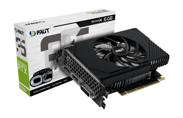 Видеокарта Palit (NE63050S18JE-1070F/ -1072F) GeForce RTX 3050 6GB STORMX OC