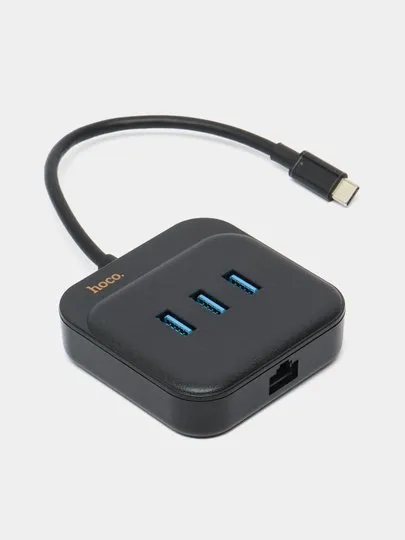 фото Адаптер Hoco HB36 Easy 5 в 1 HDTV/USB3.0/USB2.0*2/PD100W + кабель Type-C (черный)