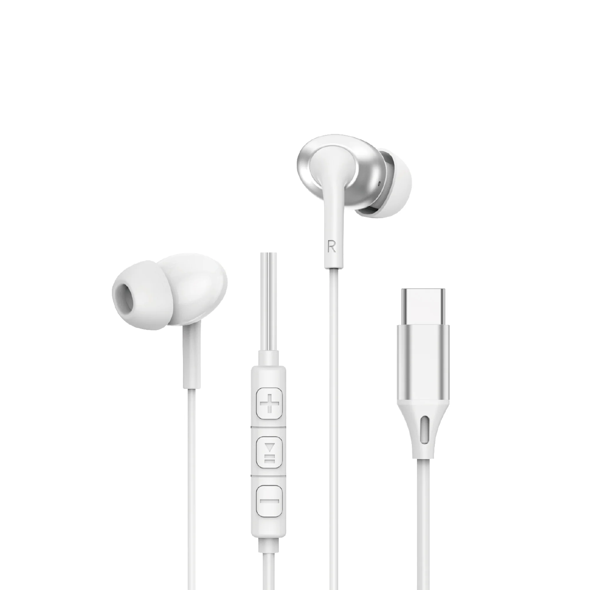 фото Проводная стерео-гарнитура WIWU Earbuds EB318 Type-C (белый)