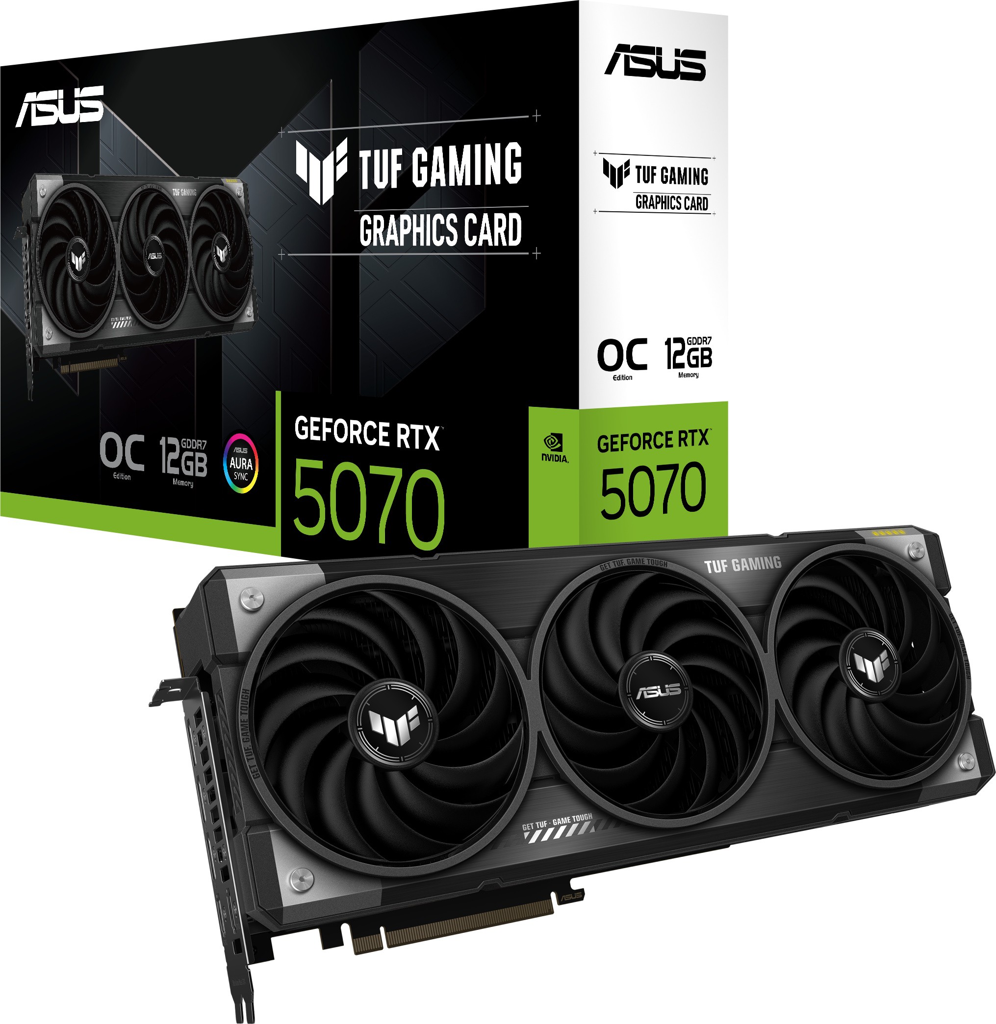 Видеокарта ASUS (TUF-RTX5070-O12G-GAMING) GeForce RTX 5070 12GB TUF GAMING OC 90YV0LZ0-M0NA00
