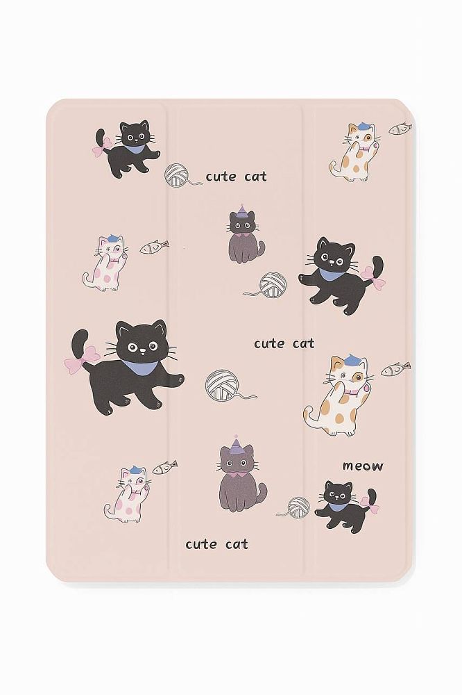 Чехол-книжка Mosbros Cute Cat для Apple iPad Air 4/5 и Air 11 (2024/2025), с подставкой и отделением под стилус (розовый)