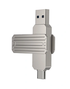 фото USB Flash накопитель Wiwu 2 в 1 128Gb USB 3.2/Type- C (Wi-FD003) (серебристый)