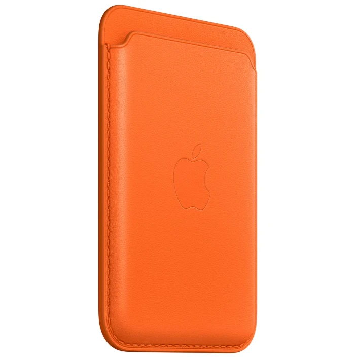 фото Чехол iPhone Leather Wallet MagSafe (Orange)
