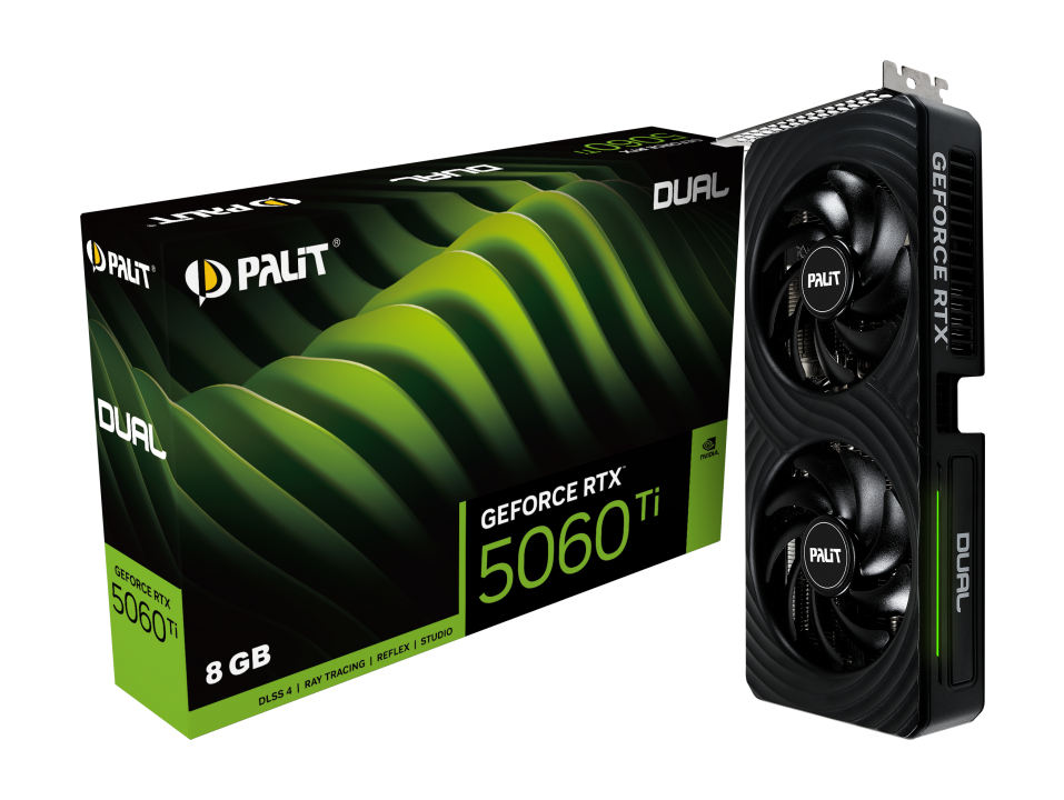 Видеокарта Palit (NE7506T019P1-GB2062D) GeForce RTX 5060 TI 8GB Dual