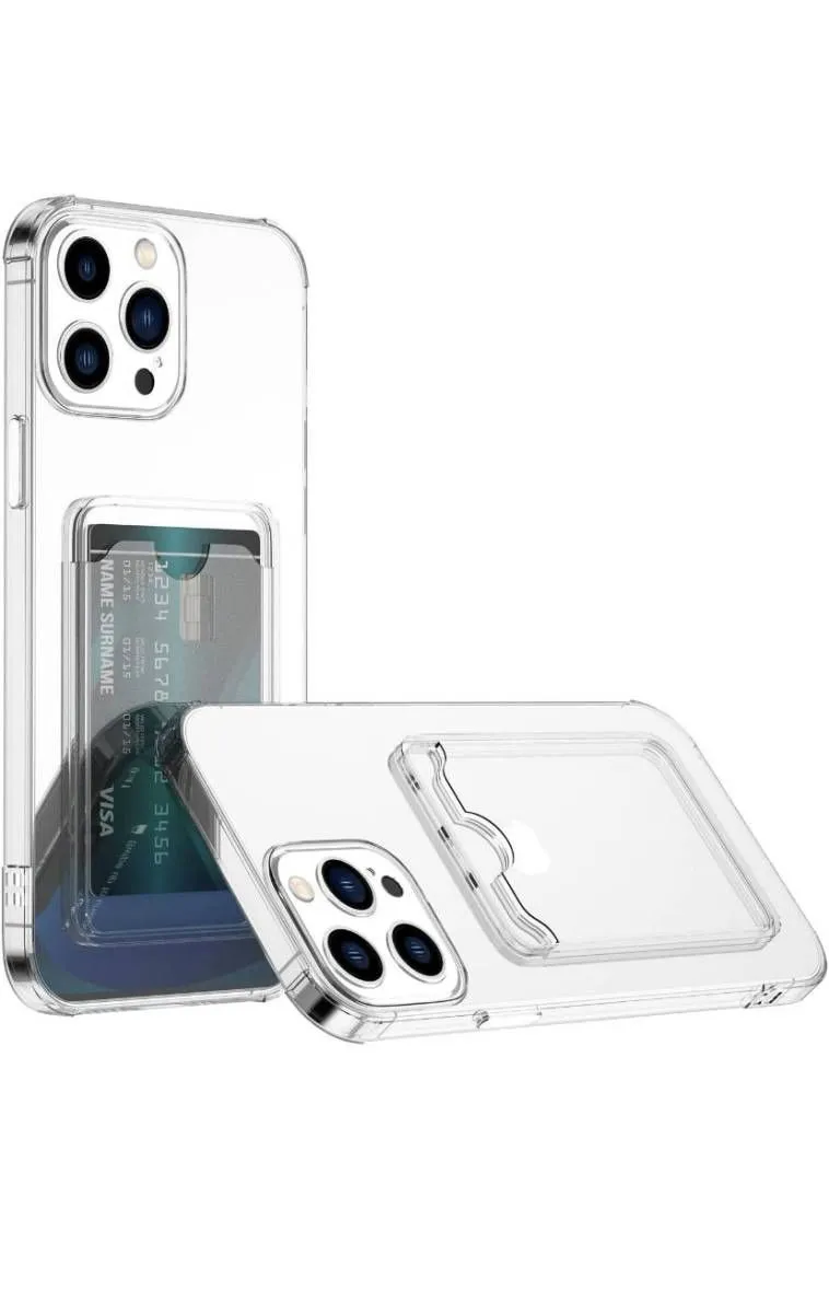 фото Чехол-накладка Keephone Shield Series для Apple iPhone 14 Pro c держателем для карт пластиковый (прозрачный)