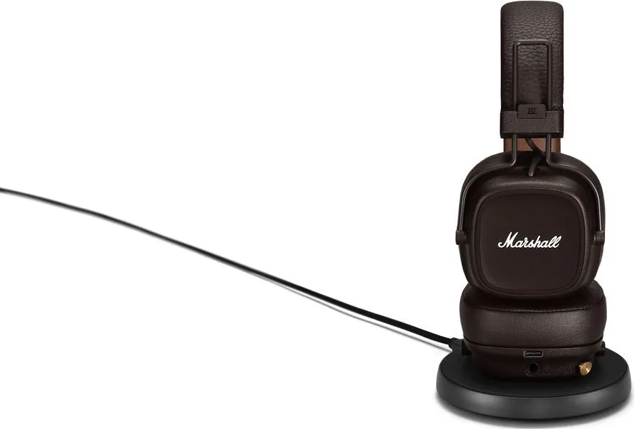 Беспроводные Bluetooth стерео-наушники Marshall Major V (Brown) Б/У — фото 2