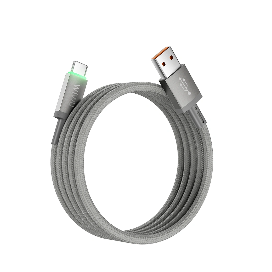 Кабель WiWU Maglink USB-C/USB-C 60W 1.0м (Wi-C082) (серый)