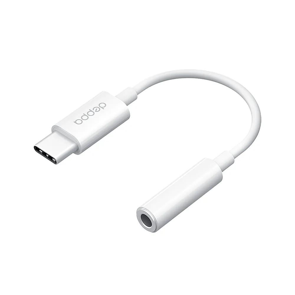 Адаптер Deppa (72408) Type-C/Jack 3.5mm (белый)