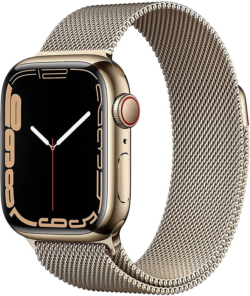 Apple Watch Series 7 45mm Gold Stainless Steel Case with Gold Milanese Loop Б/У (Отличное состояние)