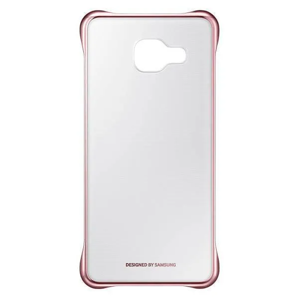 фото Чехол-накладка Samsung Clear Cover для Galaxy A3 (2016) пластик (прозрачный-розовый) EF-QA310CZEGRU