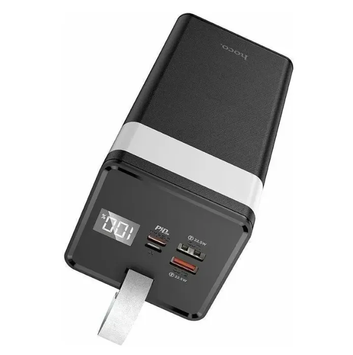 фото Внешний аккумулятор Hoco J86 40000mAh Micro USB/2xType-C/2xUSB/LED-фонарик (черный)