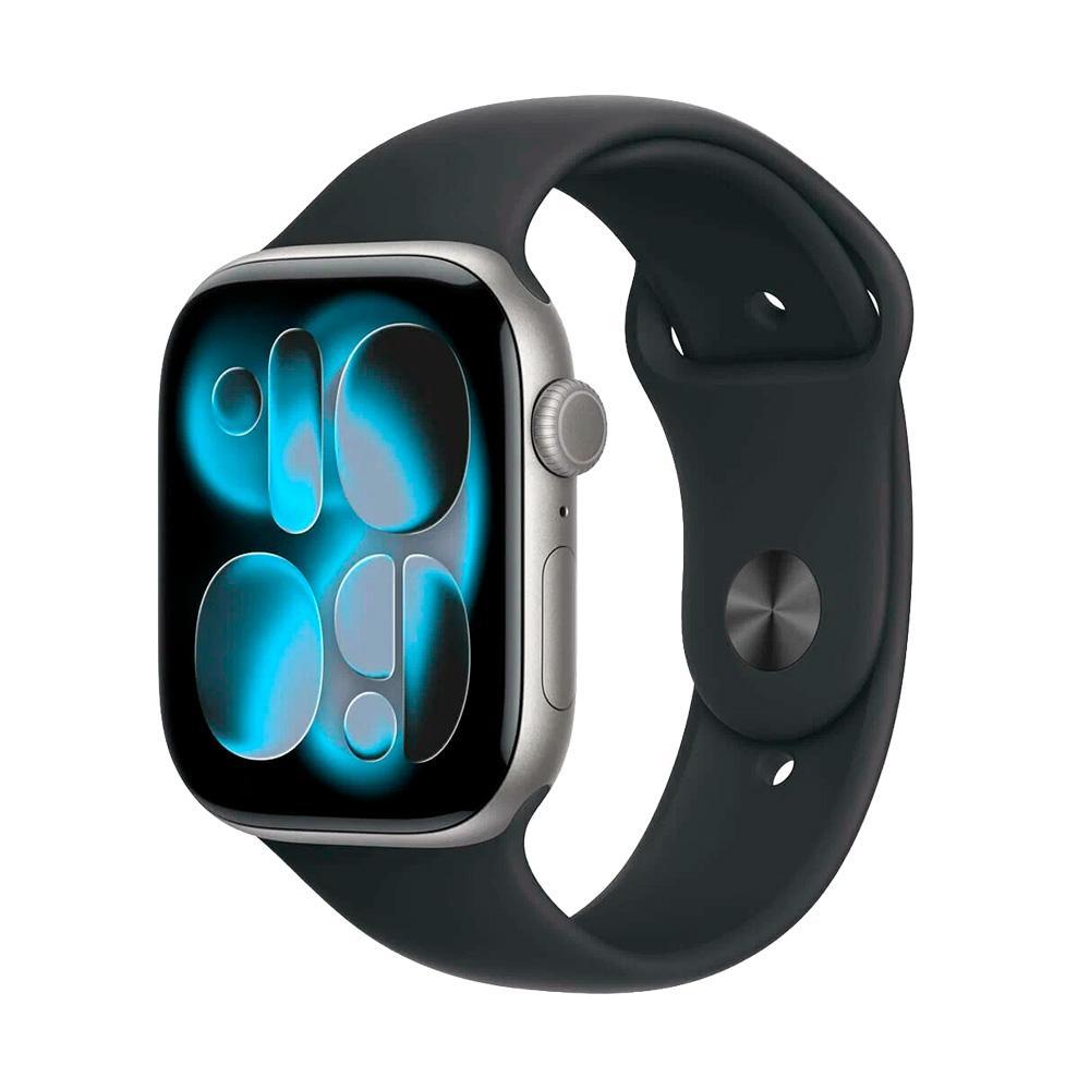 Apple Watch Series 11 46mm Space Gray — вид спереди