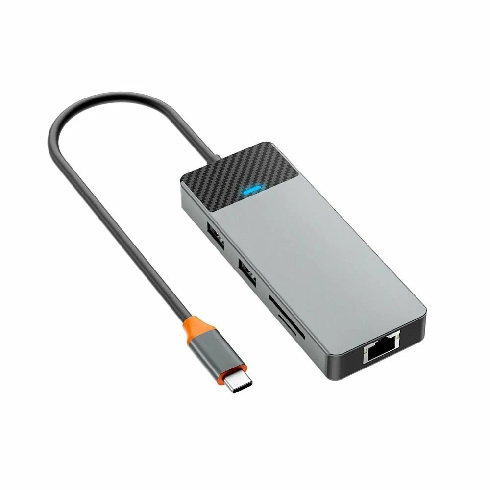 Адаптер WIWU Linker 9 в 1 USB-C HUB на 2xUSB 312xUSB 20Type-CSDTFLANPD100W A923RPT Grey 4300₽