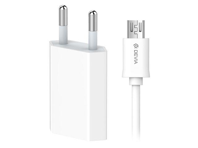 фото Сетевое зарядное устройство Devia Smart Charger Suit Micro USB (002960) 5V 1A (White)