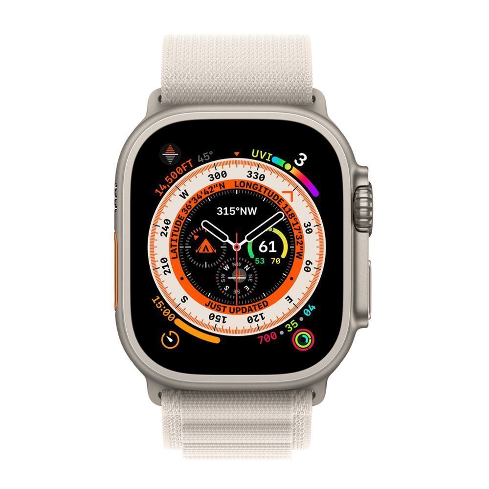 Apple Watch Ultra 49 mm (GPS+Cellular) Titanium Case Starlight Alpine Loop (L) (MQF13/MQFT3)