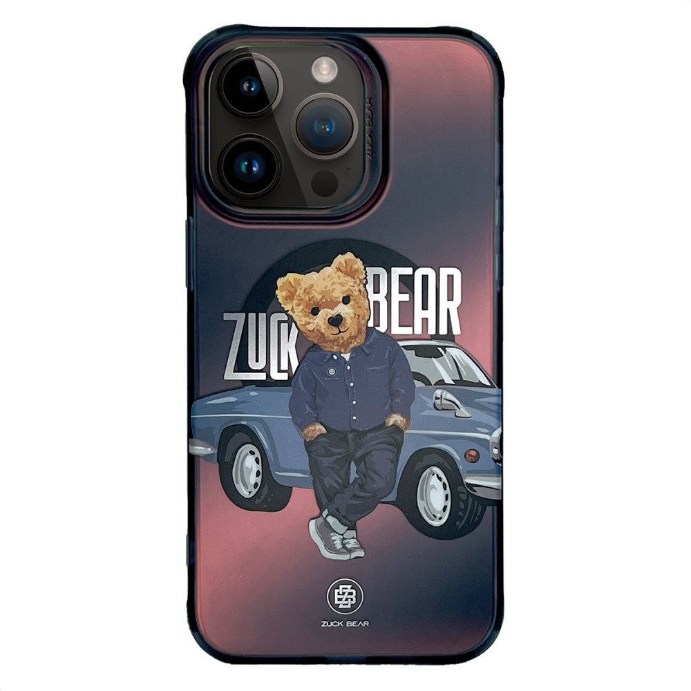 фото Чехол-накладка Zuck Bear California Cool Magsafe Kapak - Car для Apple iPhone 15 Pro Max пластиковый (градиент)