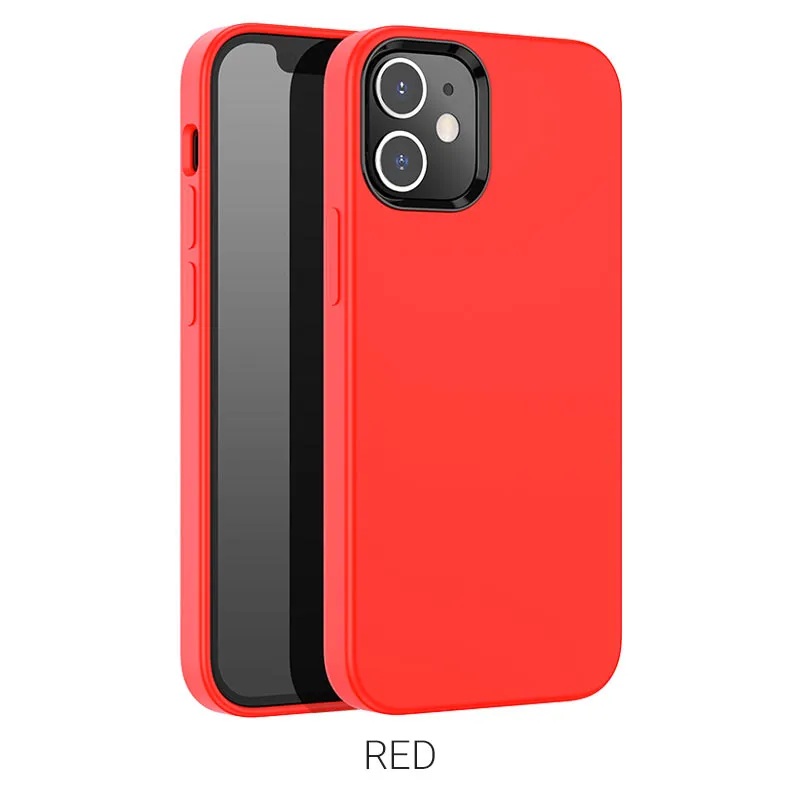 фото Чехол-накладка Hoco Pure Series для Apple iPhone 12 Mini силикон (красный)