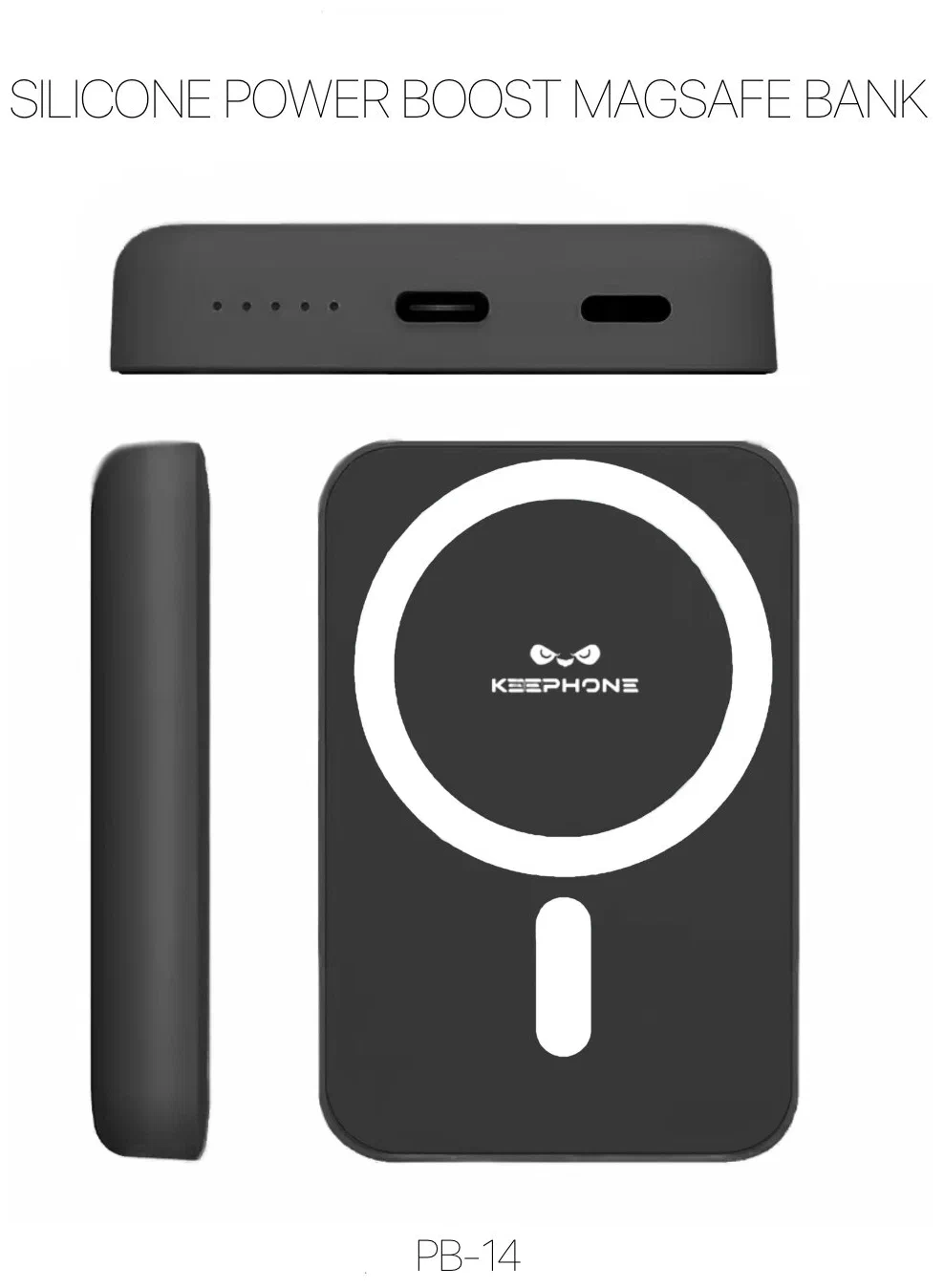 фото Внешний аккумулятор Keephone PB-16A Ultra Slim 15W 5000mAh (черный)