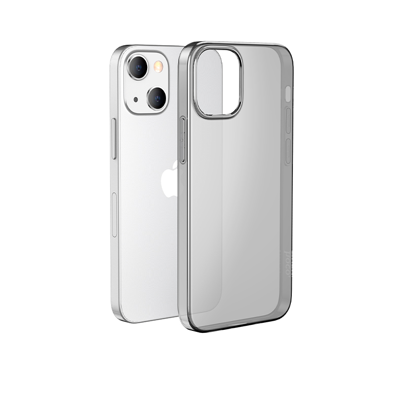 фото Чехол-накладка Hoco Light Series TPU для iPhone 13 Mini силиконовый (прозрачно-черный)