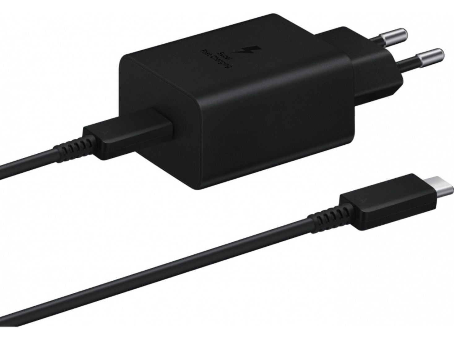 фото Сетевое зарядное устройство Samsung Super Fast Charger USB Type-C 45W + Cable Type-C (черный)