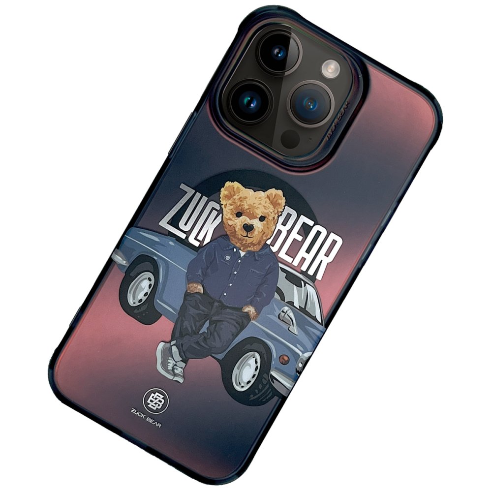 фото Чехол-накладка Zuck Bear California Cool Magsafe Kapak - Car для Apple iPhone 15 Pro Max пластиковый (градиент)