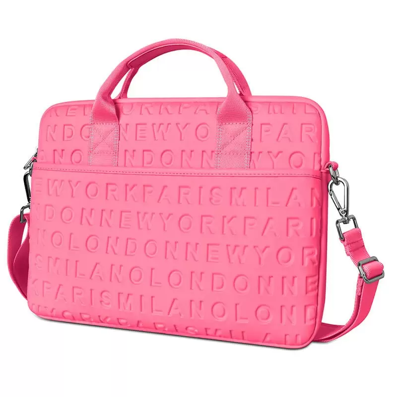 фото Чехол-сумка WIWU Cosmo Slim Case для ноутбука до 13.3 Дюймов (розовый)