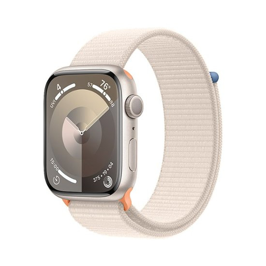 Apple Watch Series 9 45mm (GPS) Starlight Aluminum Case with Starlight Sport Loop (MR983)