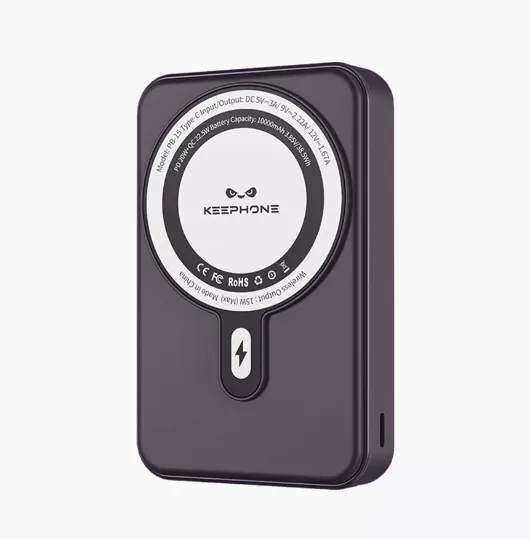фото Внешний аккумулятор Keephone Snap Stand PD 20W Magsafe Power Bank с подставкой 15W 10000mAh (фиолетовый)