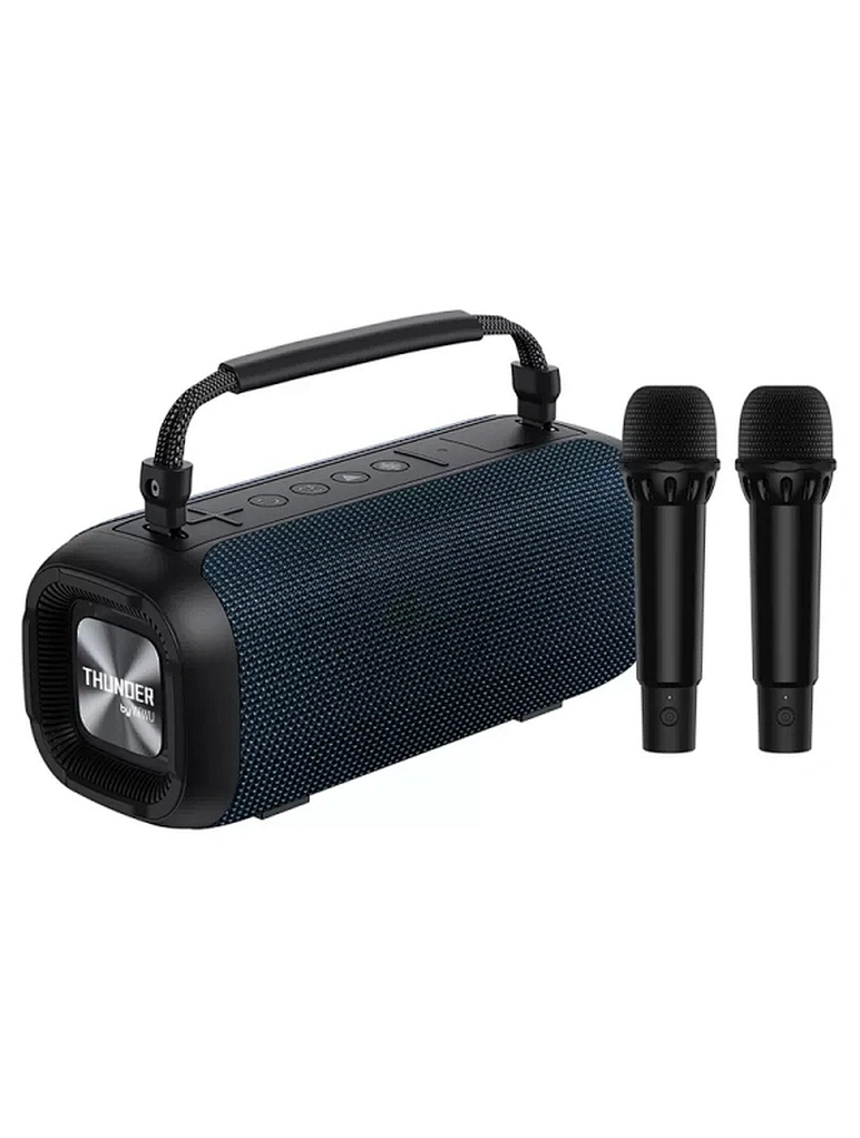 фото Bluetooth-колонка с караоке-микрофоном WiWU Thunder Wireless Speaker (P17) (черный)